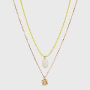 Pearl Multi-Strand Necklace - A New Day Yellow